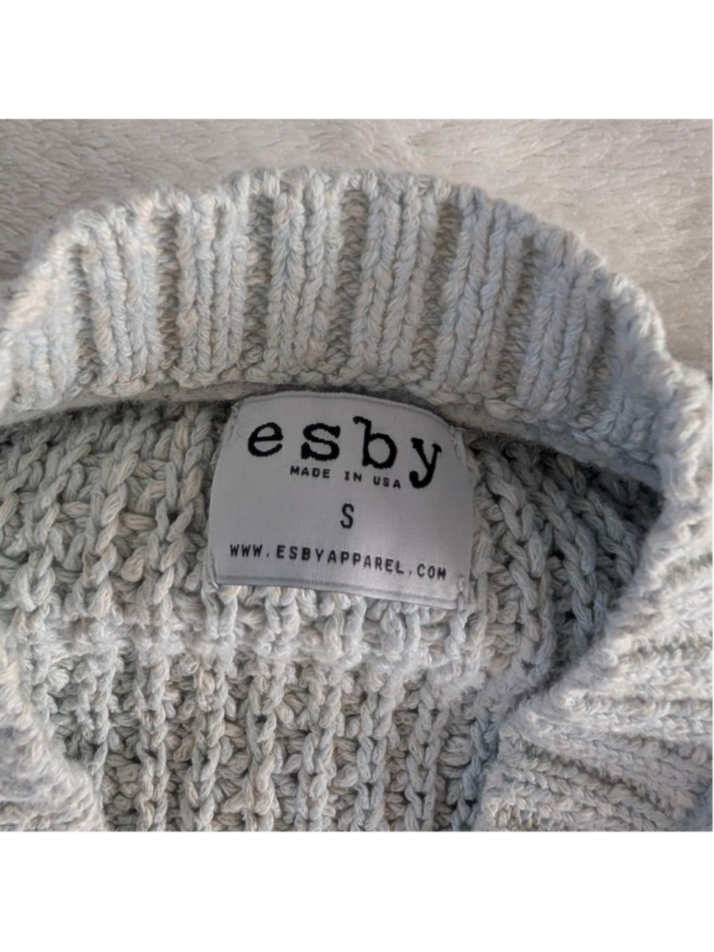 Esby Ashley Cloud Cotton Waffle Knit Cardigan Small - Picture 4 of 9